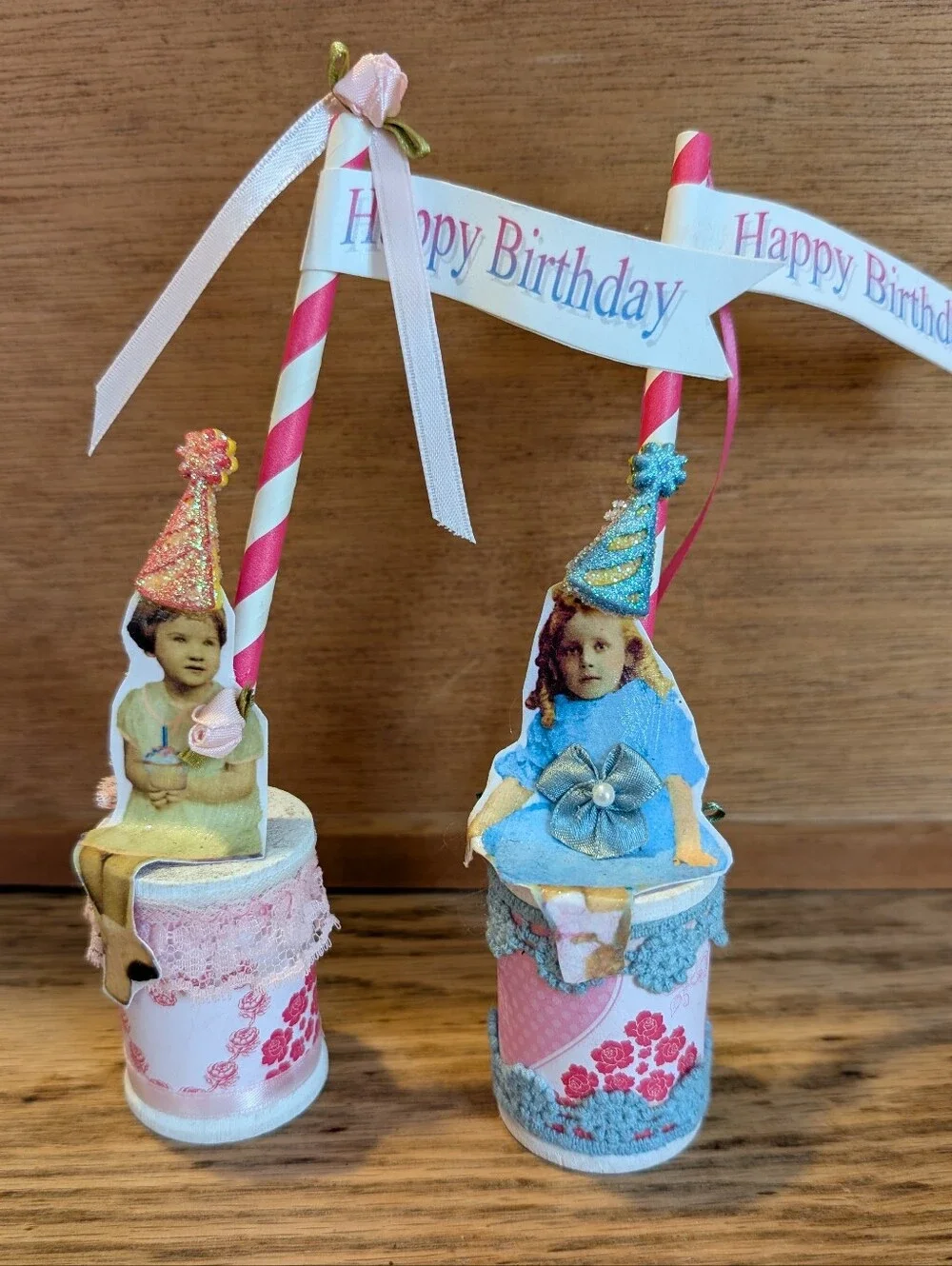 Handmade Birthday Party Favors Or Decor, Charming Vintage Vibe